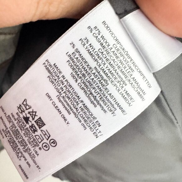 Brooks Brothers Plaid Wool Blend Grey Blue Classic Blazer 0 - Picture 8 of 9